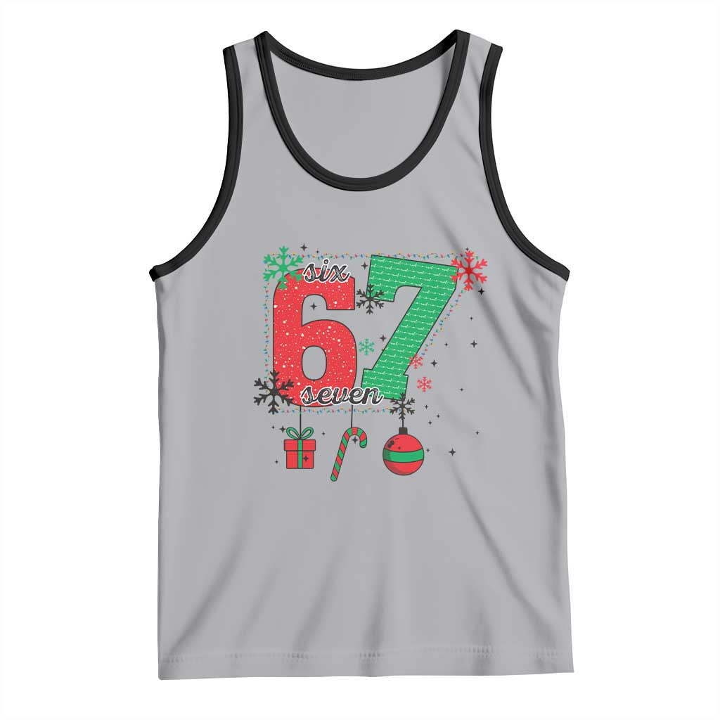 Funny Six Seven Meme Trendy TikTok Tank Top Christmas Gift TS12 Athletic Heather Black Print Your Wear