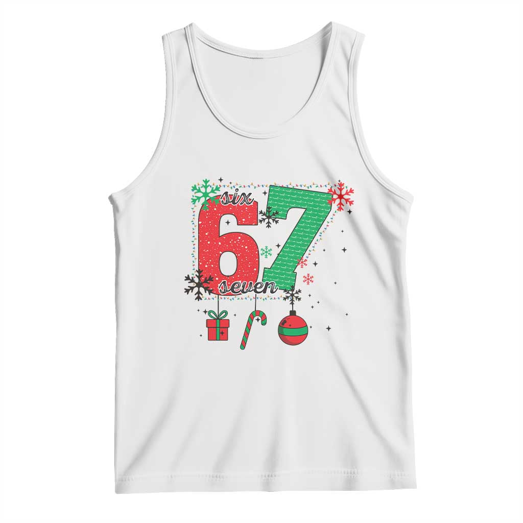Funny Six Seven Meme Trendy TikTok Tank Top Christmas Gift TS12 White Print Your Wear