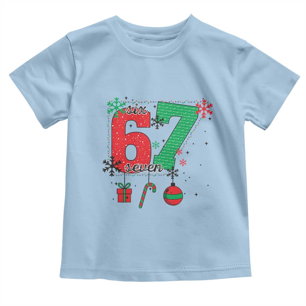 Funny Six Seven Meme Trendy TikTok Toddler T Shirt Christmas Gift TS12 Light Blue Print Your Wear