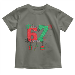 Funny Six Seven Meme Trendy TikTok Toddler T Shirt Christmas Gift TS12 Military Green Print Your Wear
