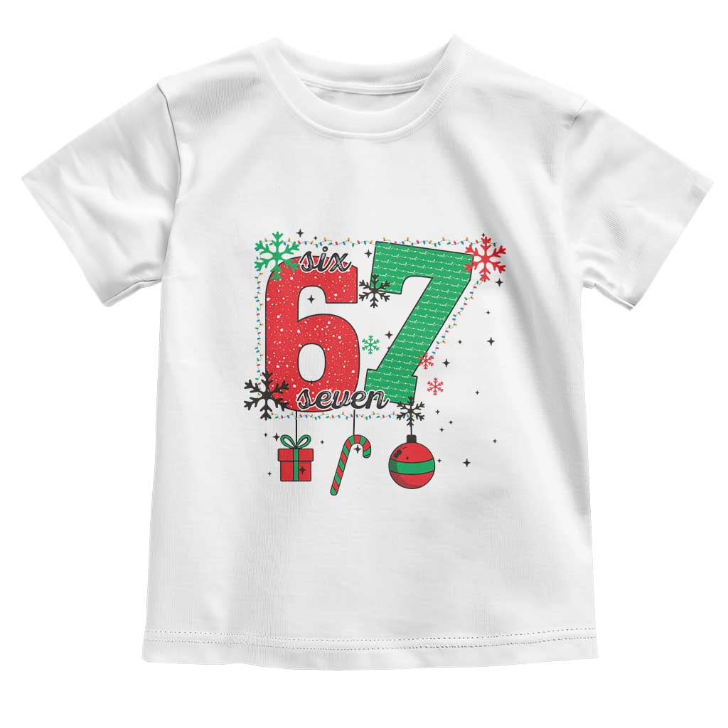 Funny Six Seven Meme Trendy TikTok Toddler T Shirt Christmas Gift TS12 White Print Your Wear