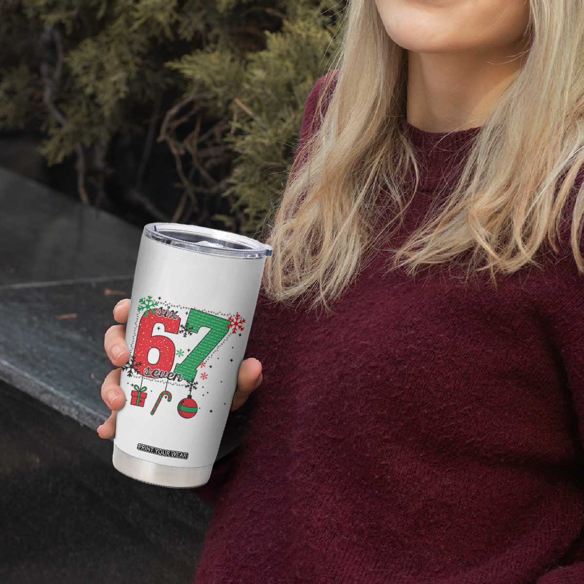 Funny Six Seven Meme Trendy TikTok Tumbler Cup Christmas Gift TS12 Print Your Wear