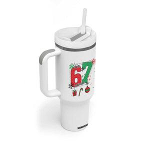 Funny Six Seven Meme Trendy TikTok Tumbler With Handle Christmas Gift TS12 Print Your Wear