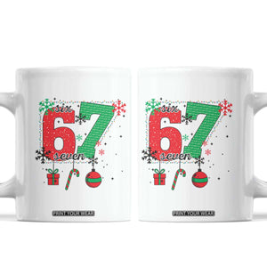 Funny Six Seven Meme Trendy TikTok Coffee Mug Christmas Gift TS12 White Print Your Wear
