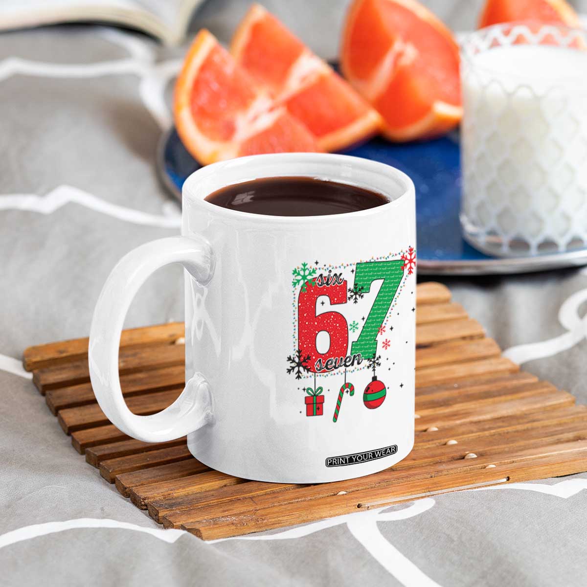 Funny Six Seven Meme Trendy TikTok Coffee Mug Christmas Gift TS12 Print Your Wear