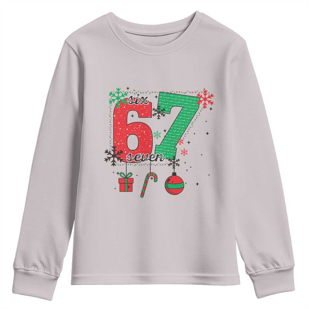 Funny Six Seven Meme Trendy TikTok Youth Sweatshirt Christmas Gift TS12 Ice Gray Print Your Wear