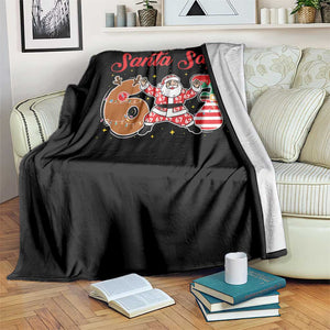 Funny Santa Says Six Seven Meme Throw Blanket Holiday Gift For Gen Z TS12 Print Your Wear