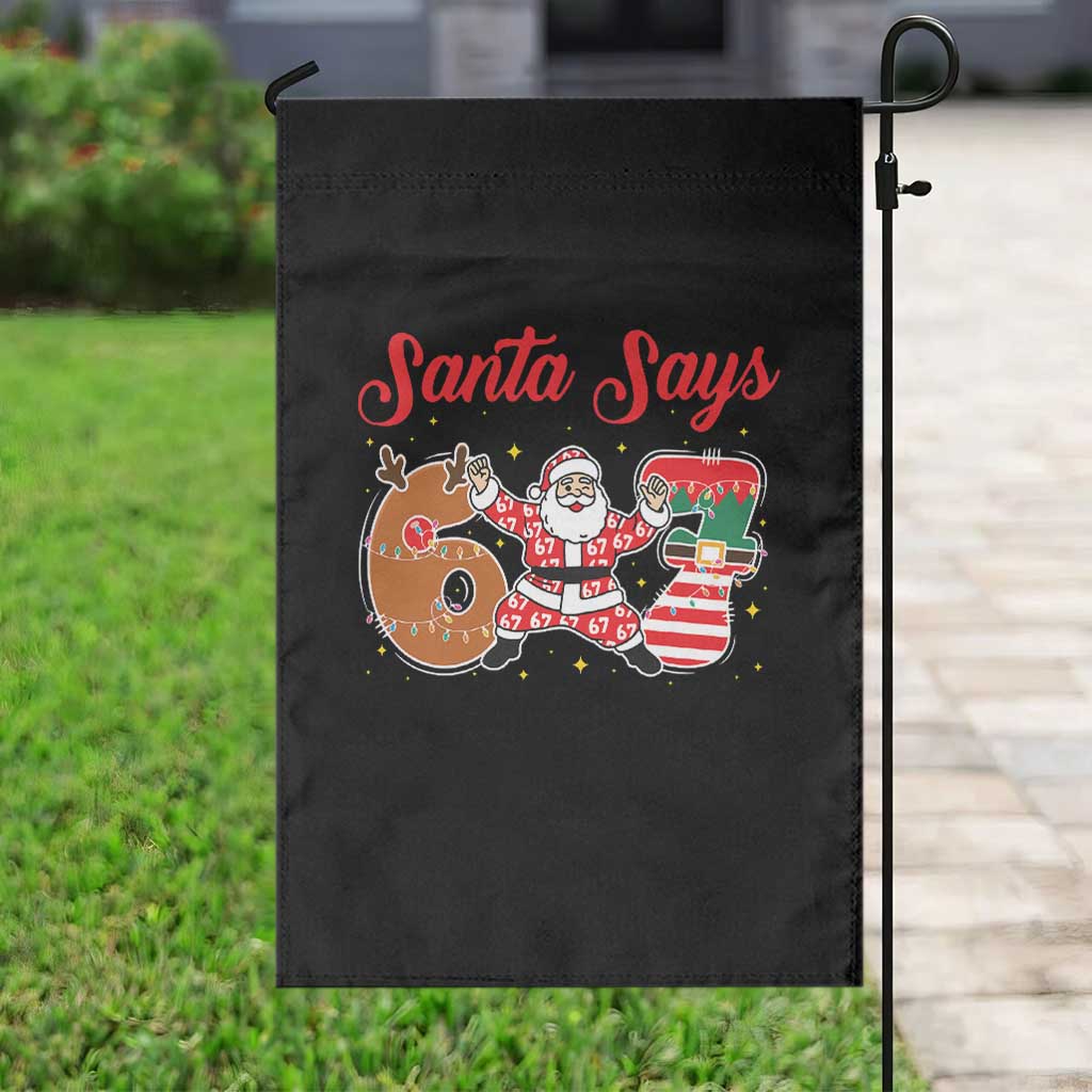 Funny Santa Says Six Seven Meme Garden Flag Holiday Gift For Gen Z TS12 Print Your Wear