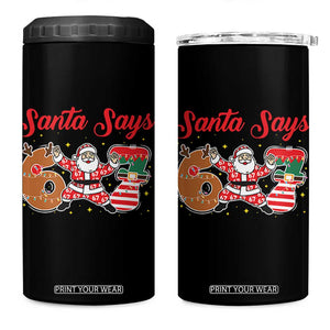 Funny Santa Says Six Seven Meme 4 in 1 Can Cooler Tumbler Holiday Gift For Gen Z TS12 One Size: 16 oz Black Print Your Wear