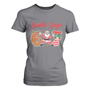 Funny Santa Says Six Seven Meme T Shirt For Women Holiday Gift For Gen Z TS12 Charcoal Print Your Wear
