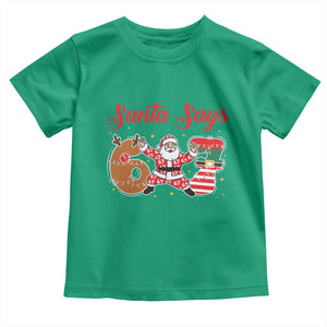 Funny Santa Says Six Seven Meme Toddler T Shirt Holiday Gift For Gen Z TS12 Irish Green Print Your Wear