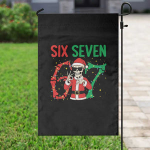 Funny Santa Skeleton Says Six Seven Garden Flag Christmas Meme Gift TS12 Print Your Wear