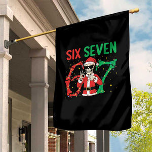 Funny Santa Skeleton Says Six Seven Garden Flag Christmas Meme Gift TS12 Print Your Wear