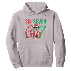 Funny Santa Skeleton Says Six Seven Hoodie Christmas Meme Gift TS12 Ice Gray Print Your Wear