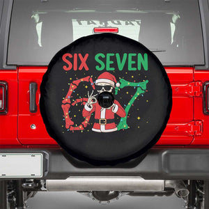Funny Santa Skeleton Says Six Seven Spare Tire Cover Christmas Meme Gift TS12 Black Print Your Wear