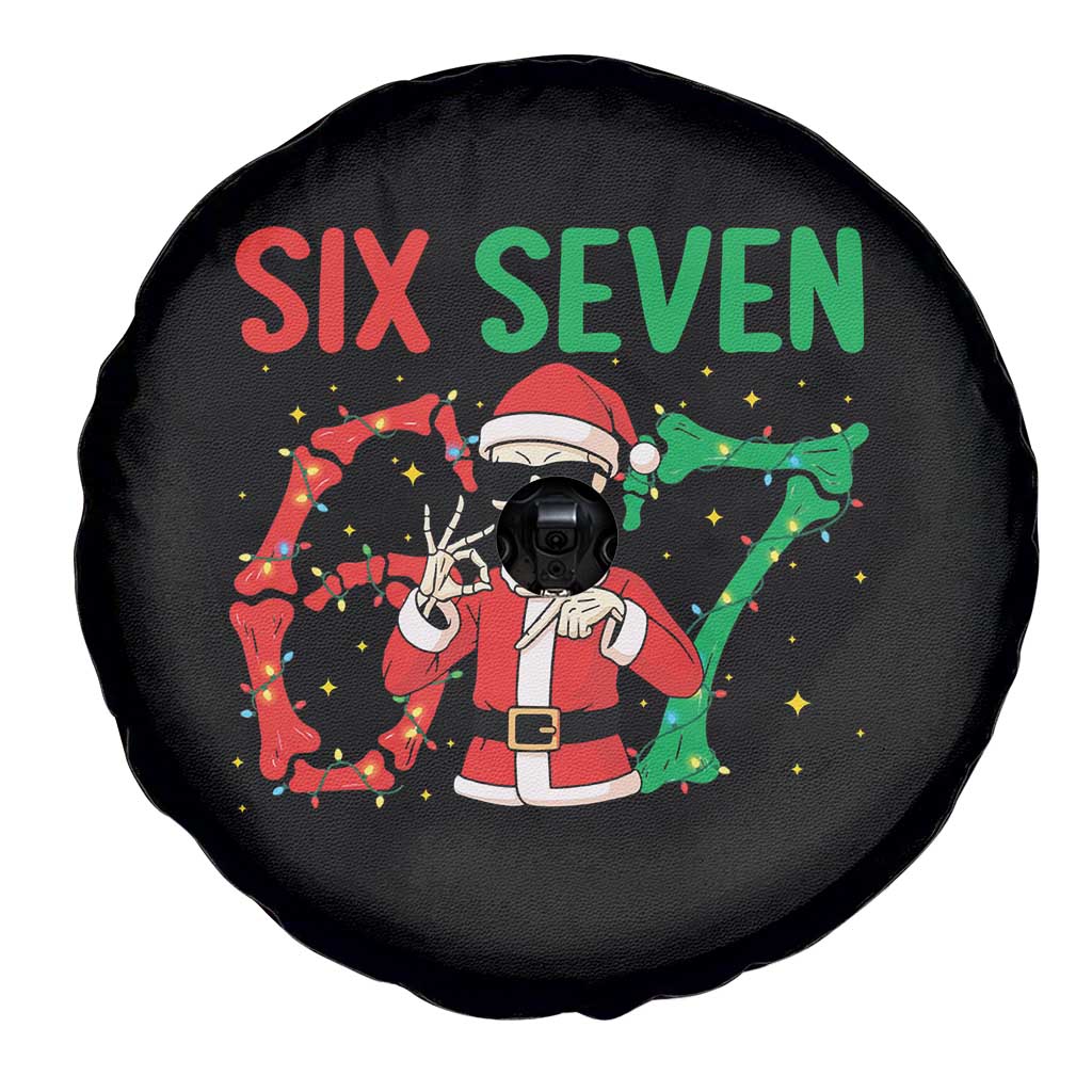 Funny Santa Skeleton Says Six Seven Spare Tire Cover Christmas Meme Gift TS12 Print Your Wear