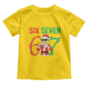Funny Santa Skeleton Says Six Seven Toddler T Shirt Christmas Meme Gift TS12 Daisy Print Your Wear