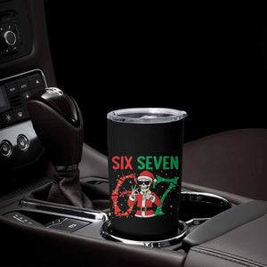 Funny Santa Skeleton Says Six Seven Tumbler Cup Christmas Meme Gift TS12 Print Your Wear