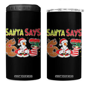 Funny Sant Goose Says Six Seven 4 in 1 Can Cooler Tumbler Christmas Gift For Gen Z TS12 One Size: 16 oz Black Print Your Wear