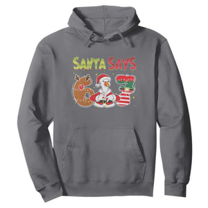 Funny Sant Goose Says Six Seven Hoodie Christmas Gift For Gen Z TS12 Charcoal Print Your Wear