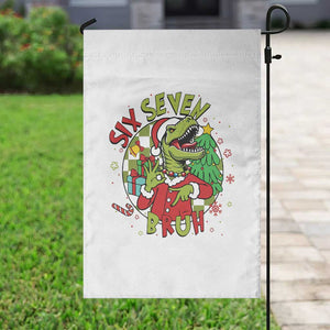 Funny Christmas Dinosaur Lover Gift Garden Flag Trending Six Seven Bruh TS12 Print Your Wear