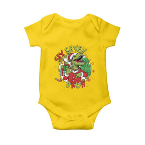 Funny Christmas Dinosaur Lover Gift Baby Onesie Trending Six Seven Bruh TS12 Daisy Print Your Wear