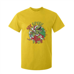 Funny Christmas Dinosaur Lover Gift T Shirt For Kid Trending Six Seven Bruh TS12 Daisy Print Your Wear