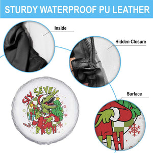 Funny Christmas Dinosaur Lover Gift Spare Tire Cover Trending Six Seven Bruh TS12 Print Your Wear