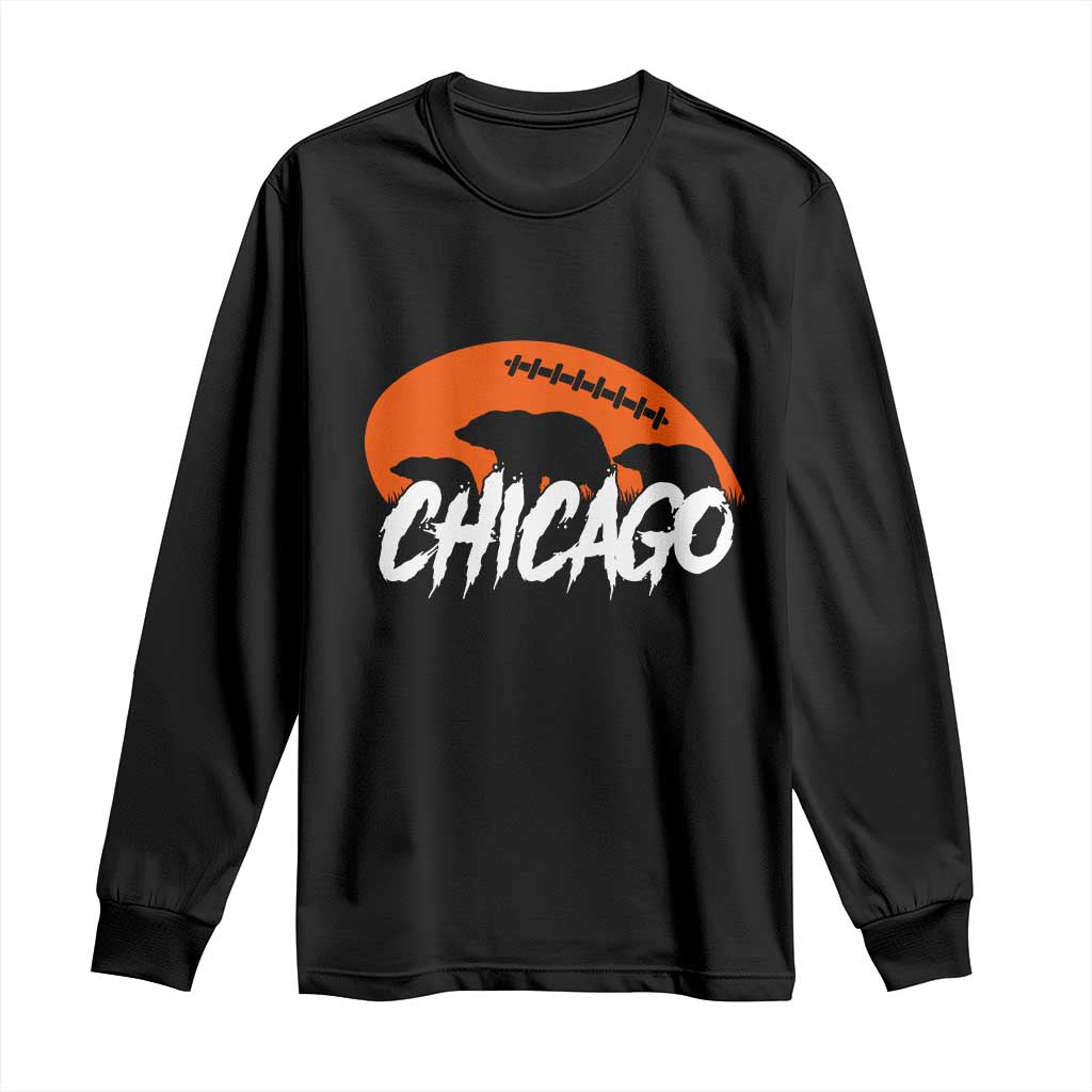 Chicago Football Lover Long Sleeve Shirt Gift For Da Bears Pride TS12 Black Print Your Wear