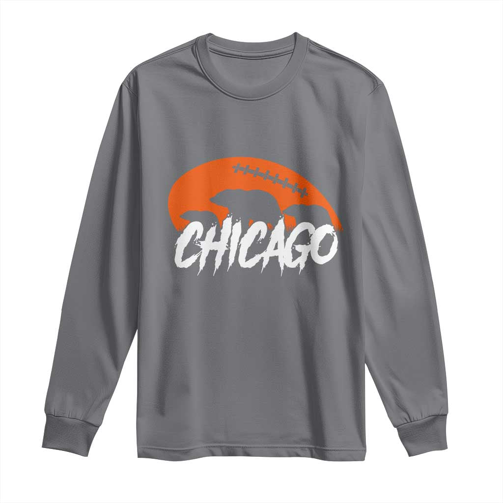 Chicago Football Lover Long Sleeve Shirt Gift For Da Bears Pride TS12 Charcoal Print Your Wear