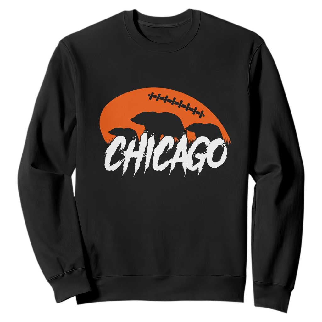 Chicago Football Lover Sweatshirt Gift For Da Bears Pride TS12 Black Print Your Wear