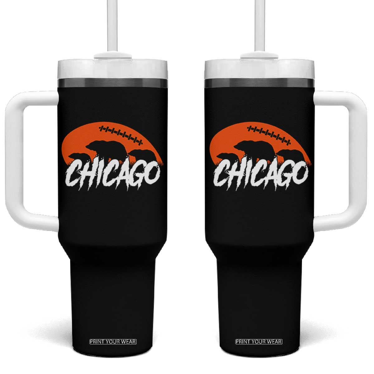 CFB Lover Tumbler With Handle Gift For Football Fan TS12 One Size: 40 oz Black Print Your Wear