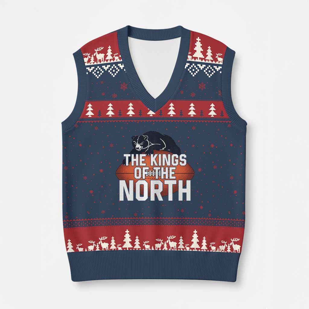 The Kings Of The North V-Neck Knit Sweater Vest CFB Lover TS12 Navy Red Print Your Wear