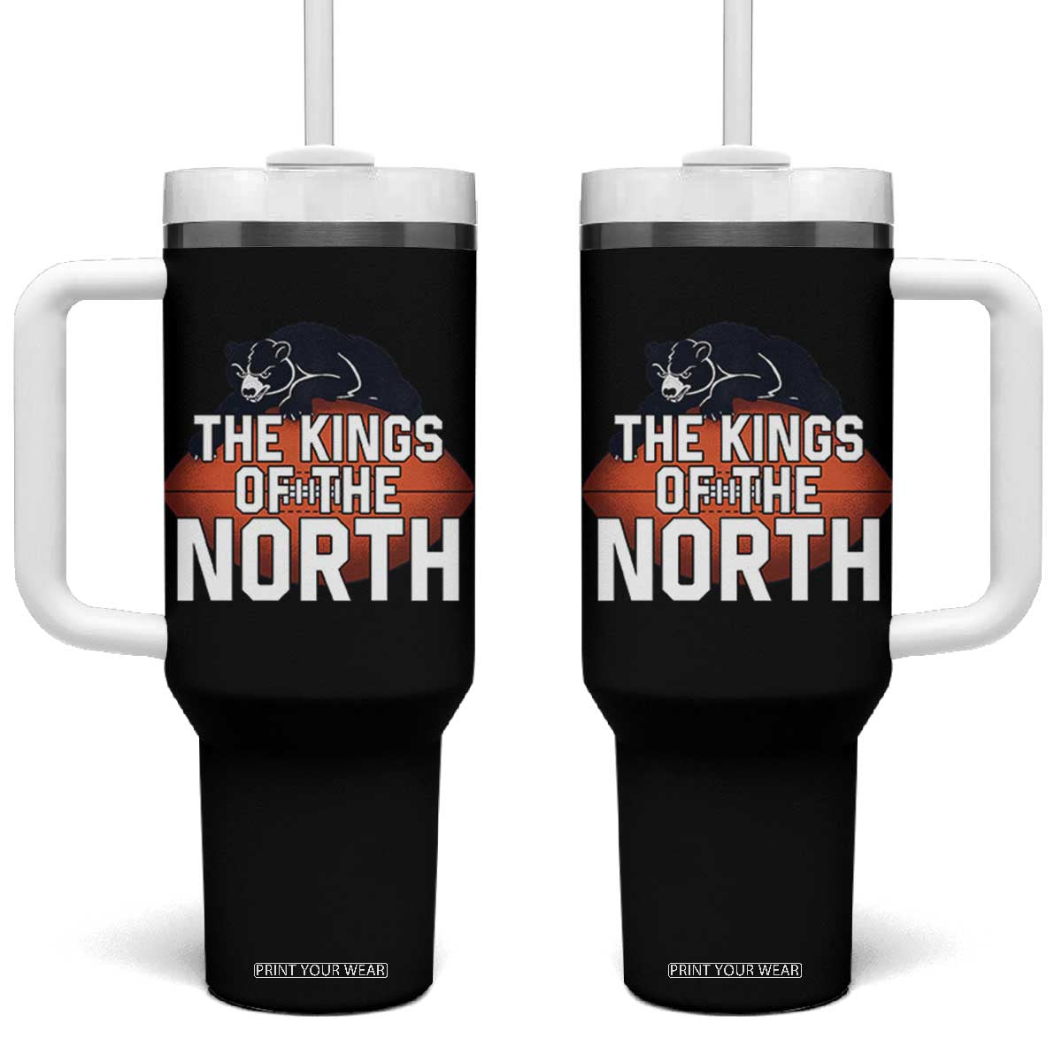 The Kings Of The North Tumbler With Handle CFB Lover TS12 One Size: 40 oz Black Print Your Wear