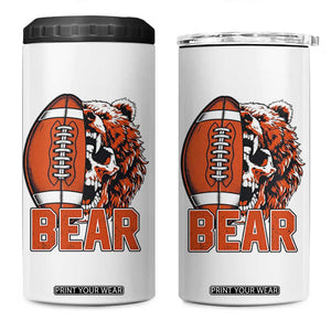 CFB Kings 4 in 1 Can Cooler Tumbler Bear Skull Gothic Fan Gift TS12 One Size: 16 oz White Print Your Wear