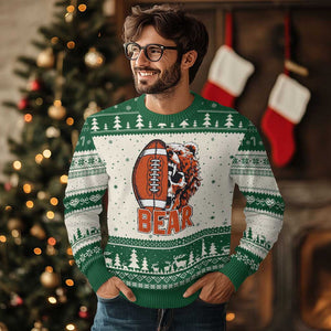 CFB Kings Ugly Christmas Sweater Bear Skull Gothic Fan Gift TS12 Beige Green Print Your Wear