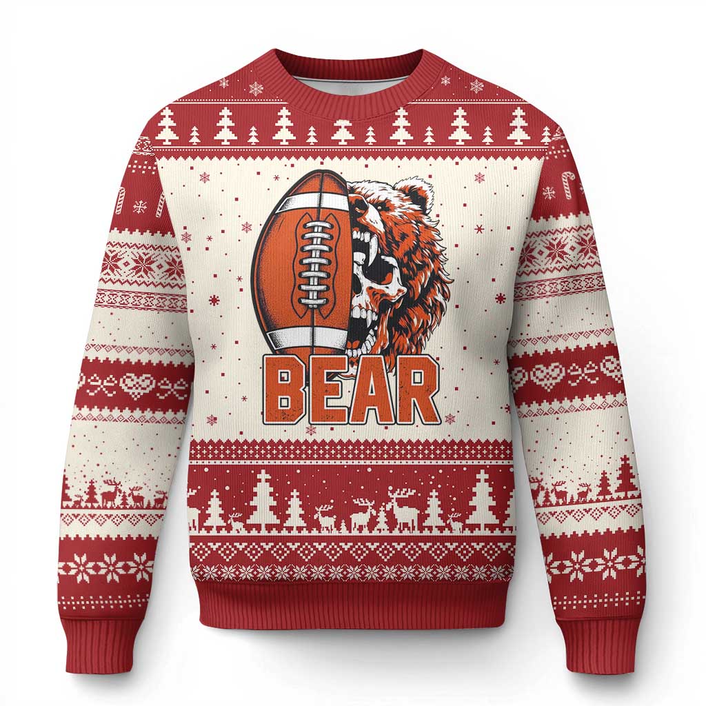 CFB Kings Ugly Christmas Sweater Bear Skull Gothic Fan Gift TS12 Beige Red Print Your Wear