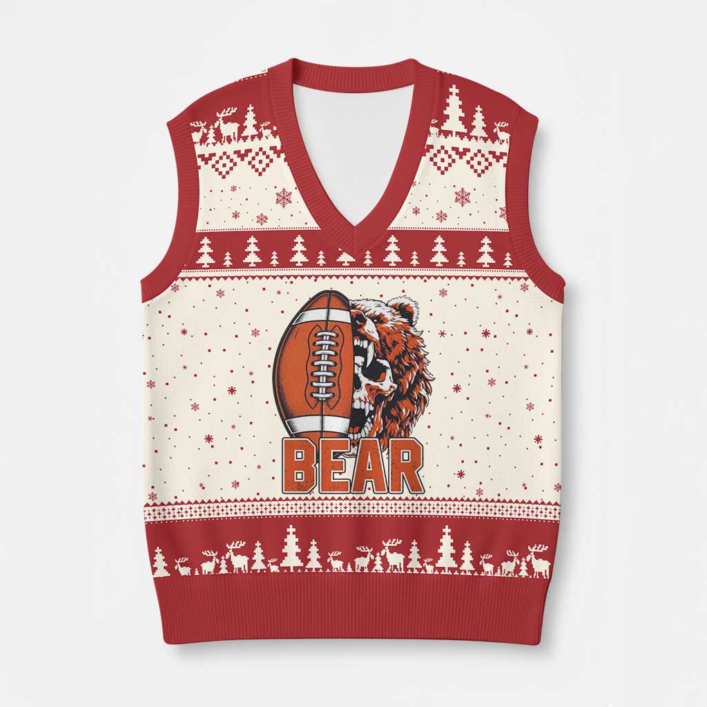 CFB Kings V-Neck Knit Sweater Vest Bear Skull Gothic Fan Gift TS12 Beige Red Print Your Wear