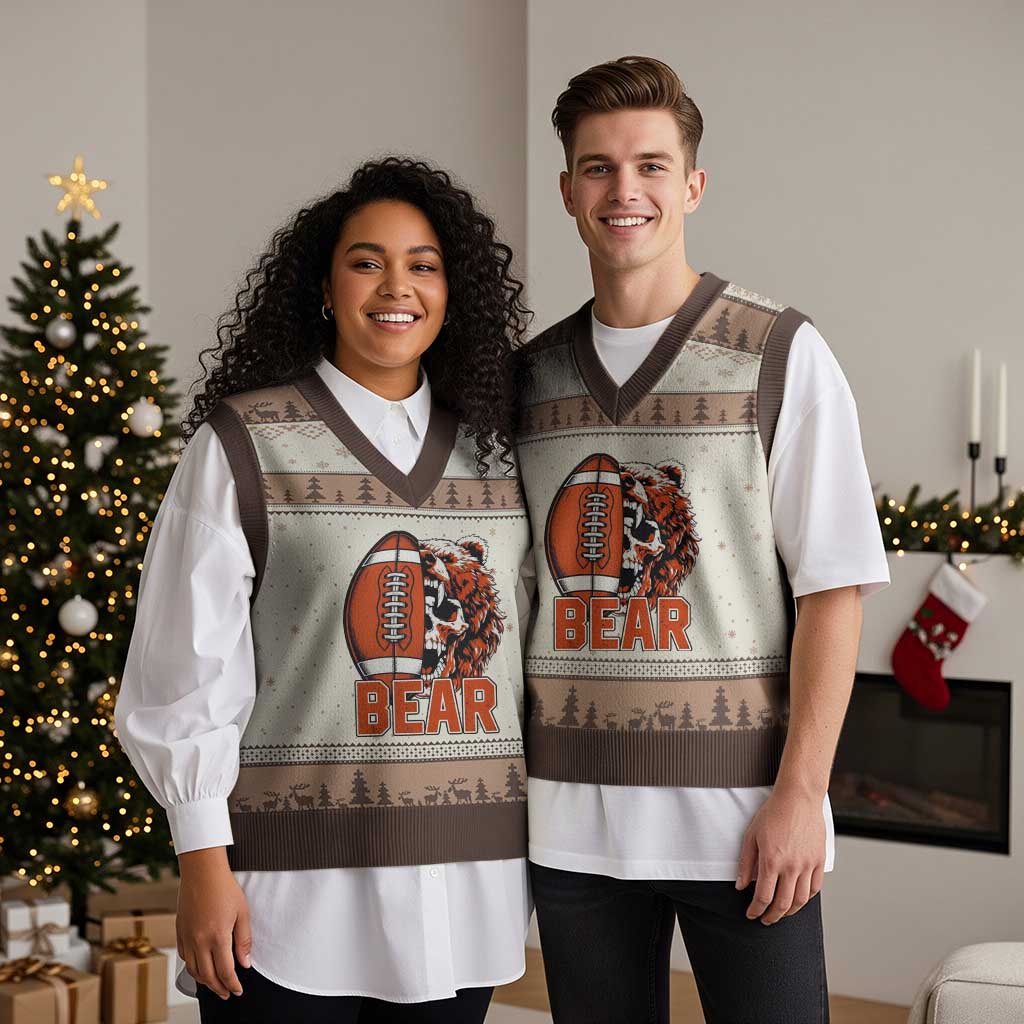 CFB Kings V-Neck Knit Sweater Vest Bear Skull Gothic Fan Gift TS12 Mocha Mousse Print Your Wear
