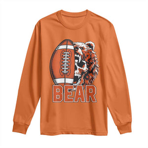 Chicago Football Kings Long Sleeve Shirt Bear Skull Gothic Fan Gift TS12 Orange Print Your Wear