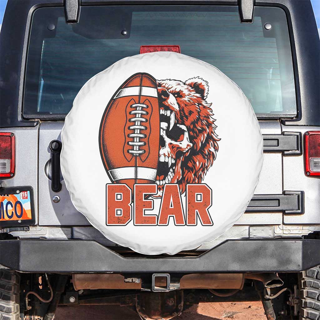 CFB Kings Spare Tire Cover Bear Skull Gothic Fan Gift TS12 No hole White Print Your Wear