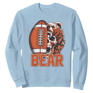 Chicago Football Kings Sweatshirt Bear Skull Gothic Fan Gift TS12 Light Blue Print Your Wear