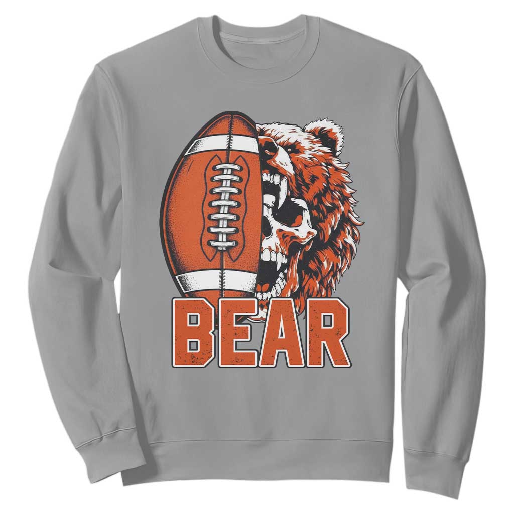 Chicago Football Kings Sweatshirt Bear Skull Gothic Fan Gift TS12 Sport Gray Print Your Wear