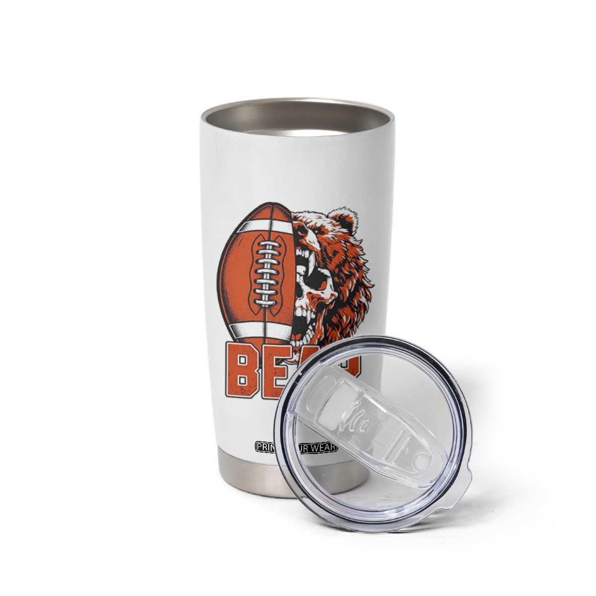 Chicago Football Kings Tumbler Cup Bear Skull Gothic Fan Gift TS12 Print Your Wear