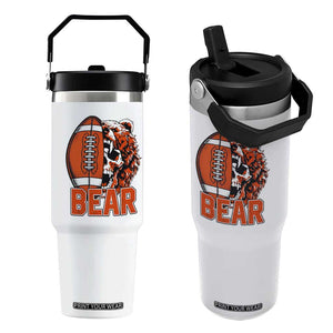 CFB Kings Flip Straw Tumbler Bear Skull Gothic Fan Gift TS12 One Size: 30 oz White Print Your Wear