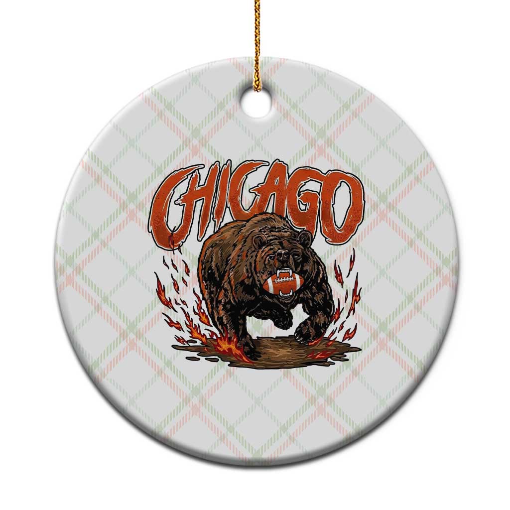 Funny CFBF Ceramic Ornament Gift For Sports Lovers TS12 1pc Christmas Plaid Print Your Wear