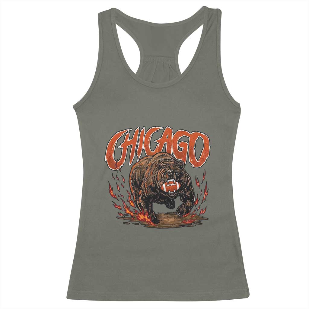 Funny CFBF Racerback Tank Top Gift For Sports Lovers TS12 Military Green Print Your Wear