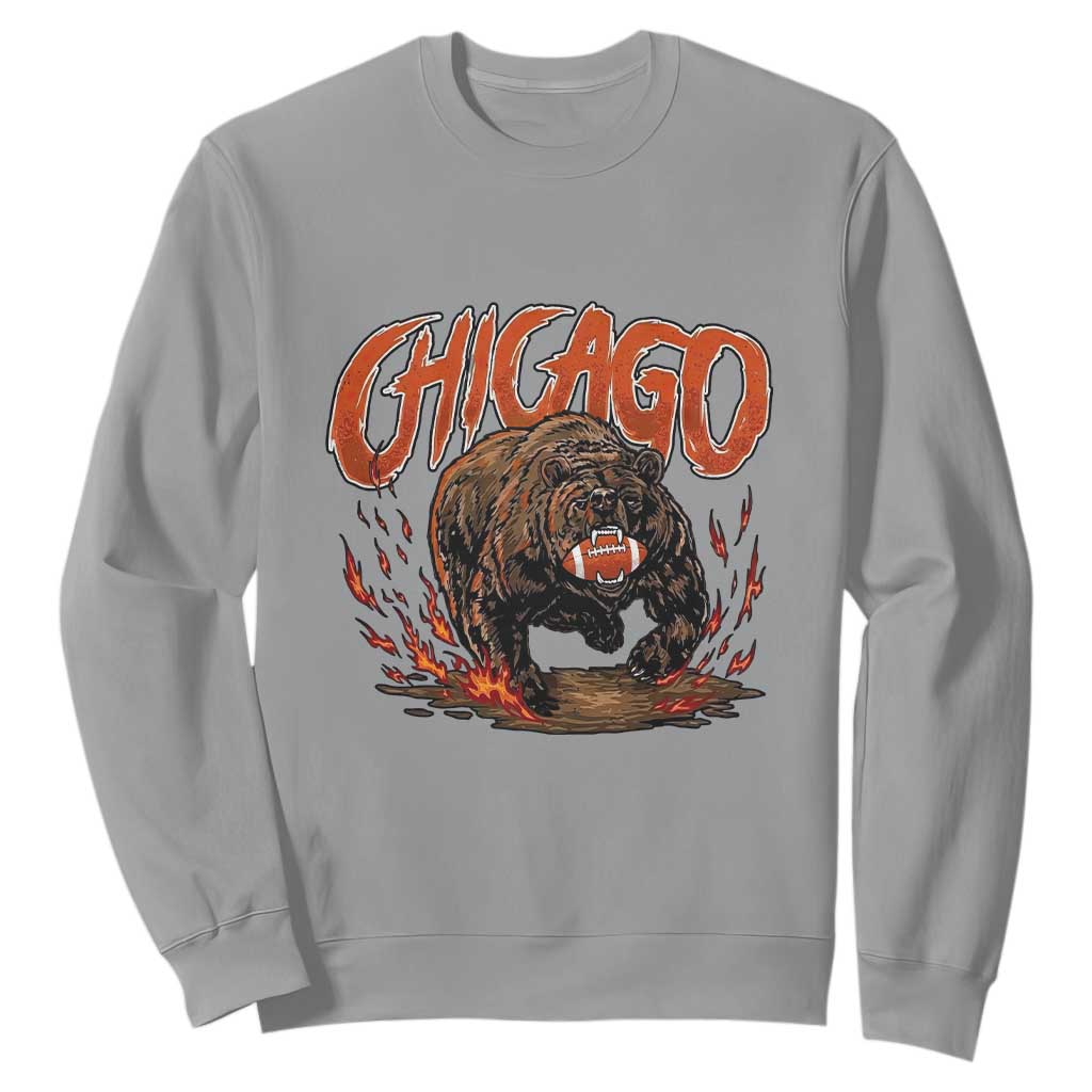 Chicago Football Fan Sweatshirt Gift For Sports Lovers TS12 Sport Gray Print Your Wear