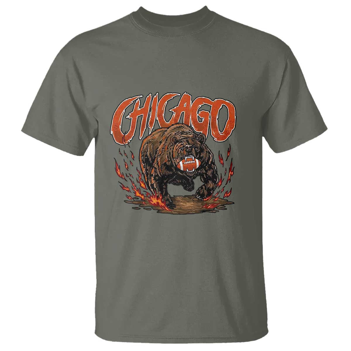 Funny CFBF T Shirt Gift For Sports Lovers TS12 Military Green Print Your Wear