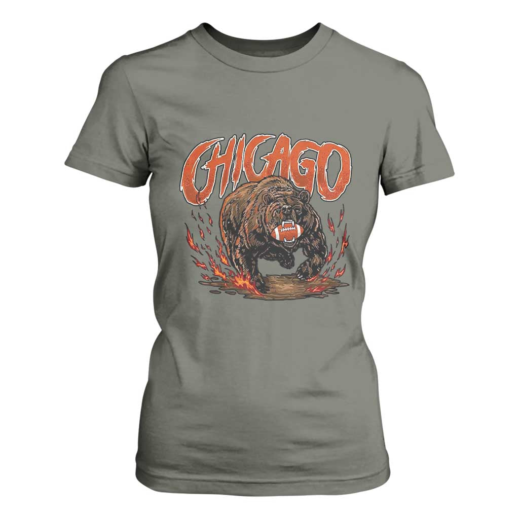 Funny CFBF T Shirt For Women Gift For Sports Lovers TS12 Military Green Print Your Wear
